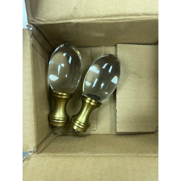 Pottery Barn Other Pottery Barn Brass Glass Oval Finials 75 Set Of